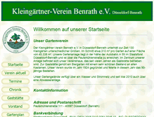Tablet Screenshot of kleingaertner-verein-benrath.de